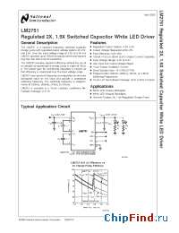 Datasheet LM2751SDX-A manufacturer National Semiconductor