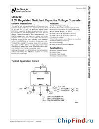 Datasheet LM2760M5 manufacturer National Semiconductor