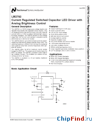 Datasheet LM2792LDX-L manufacturer National Semiconductor