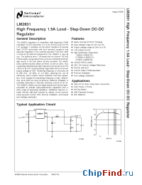 Datasheet LM2831XMF manufacturer National Semiconductor