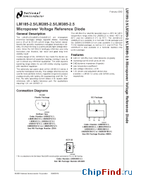 Datasheet LM285M-2.5 manufacturer National Semiconductor