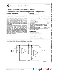 Datasheet LM2901MWC manufacturer National Semiconductor