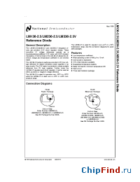 Datasheet LM336-2.5CMWC manufacturer National Semiconductor