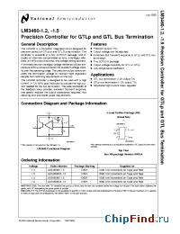 Datasheet LM3460-1.5 manufacturer National Semiconductor