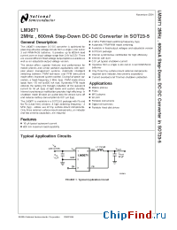 Datasheet LM3671MFX-1.6 manufacturer National Semiconductor