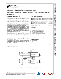 Datasheet LM4666 manufacturer National Semiconductor