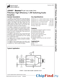 Datasheet LM4667ITLX manufacturer National Semiconductor