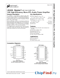 Datasheet LM4668LD manufacturer National Semiconductor