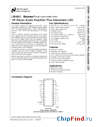 Datasheet LM4801 manufacturer National Semiconductor