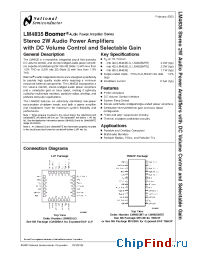 Datasheet LM4835MTX manufacturer National Semiconductor