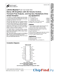 Datasheet LM4842MTX manufacturer National Semiconductor
