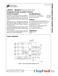 Datasheet LM4855ITL manufacturer National Semiconductor