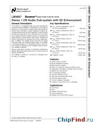 Datasheet LM4857SP manufacturer National Semiconductor