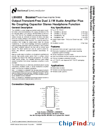 Datasheet LM4868 manufacturer National Semiconductor