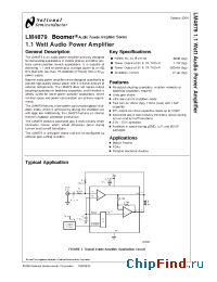 Datasheet LM4879IBL manufacturer National Semiconductor