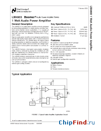 Datasheet LM4903 manufacturer National Semiconductor