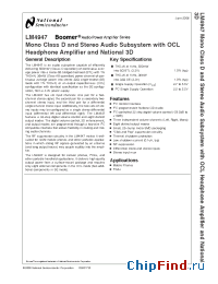 Datasheet LM4947TL manufacturer National Semiconductor