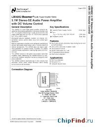 Datasheet LM4952TS manufacturer National Semiconductor