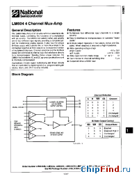 Datasheet LM604ACN manufacturer National Semiconductor