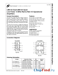 Datasheet LM6134AIM manufacturer National Semiconductor