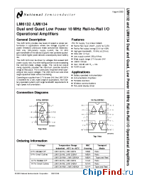 Datasheet LM6134BI manufacturer National Semiconductor