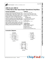 Datasheet LM6142A manufacturer National Semiconductor