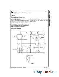 Datasheet LM741H manufacturer National Semiconductor