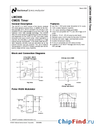 Datasheet LMC555G-RDWF manufacturer National Semiconductor