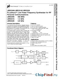 Datasheet LMX2316 manufacturer National Semiconductor