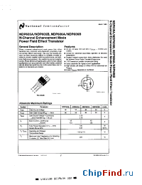 Datasheet NDP605B manufacturer National Semiconductor
