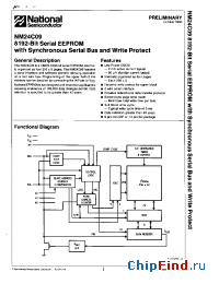 Datasheet NM24C09EN manufacturer National Semiconductor