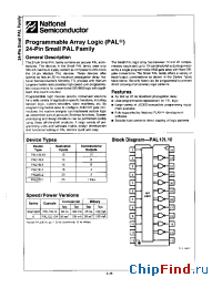 Datasheet PAL12C2AJC manufacturer National Semiconductor