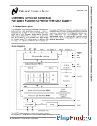 Datasheet USBN9602-28M manufacturer National Semiconductor