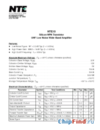 Datasheet NTE10 manufacturer NTE