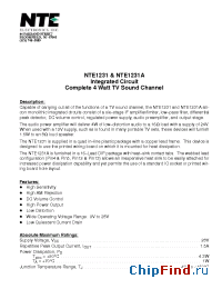 Datasheet NTE1231A manufacturer NTE