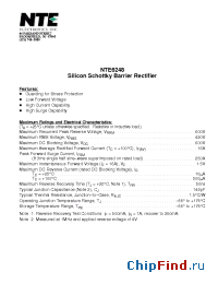 Datasheet NTE1487 manufacturer NTE