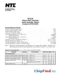 Datasheet NTE159MCP manufacturer NTE