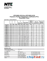 Datasheet NTE16000-ECG manufacturer NTE