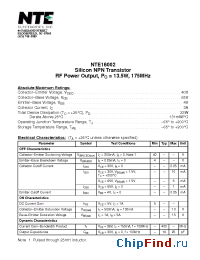 Datasheet NTE16002-ECG manufacturer NTE