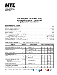 Datasheet NTE16005-ECG manufacturer NTE