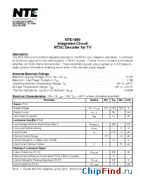 Datasheet NTE1890 manufacturer NTE