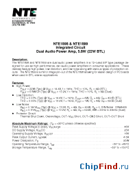 Datasheet NTE1899 manufacturer NTE