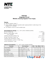 Datasheet NTE1929 manufacturer NTE