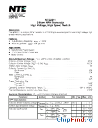 Datasheet NTE2311 производства NTE