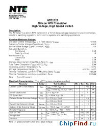 Datasheet NTE2327 manufacturer NTE