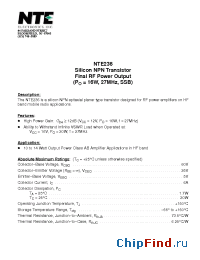 Datasheet NTE236 manufacturer NTE
