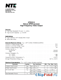 Datasheet NTE2510 manufacturer NTE