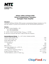 Datasheet NTE252 manufacturer NTE