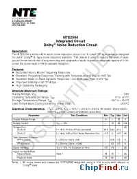 Datasheet NTE2548 manufacturer NTE