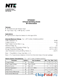 Datasheet NTE30001 manufacturer NTE